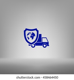 Cargo insurance stock vector icon illustration design