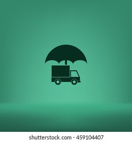 Cargo insurance stock vector icon illustration design