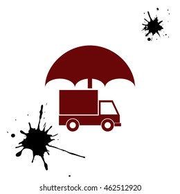 Cargo insurance stock vector icon illustration design
