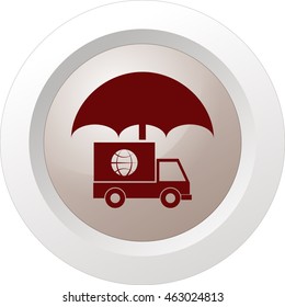 Cargo insurance stock vector icon illustration design