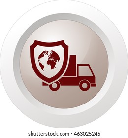 Cargo insurance stock vector icon illustration design