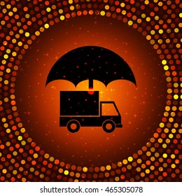 Cargo insurance stock vector icon illustration design