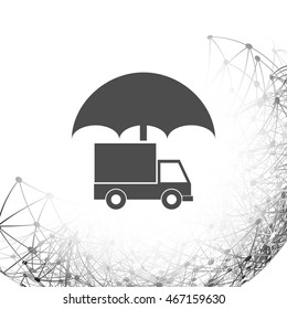 Cargo insurance stock vector icon illustration design