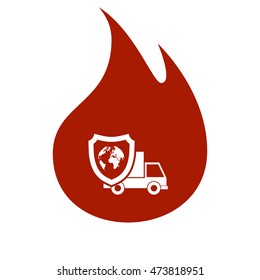 Cargo insurance stock vector icon illustration design