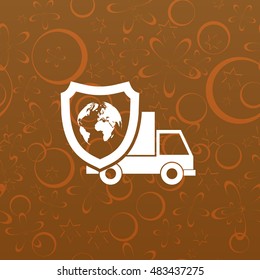 Cargo insurance stock vector icon illustration design