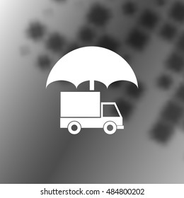 Cargo insurance stock vector icon illustration design