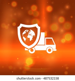 Cargo insurance stock vector icon illustration design