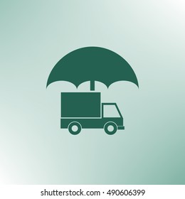 Cargo insurance stock vector icon illustration design
