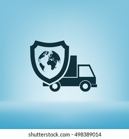 Cargo Insurance Stock Vector Icon Illustration Design