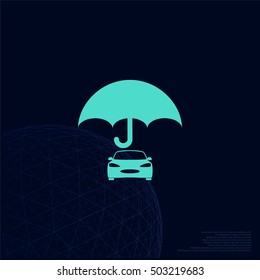 Cargo insurance stock vector icon illustration design