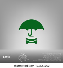 Cargo insurance stock vector icon illustration design