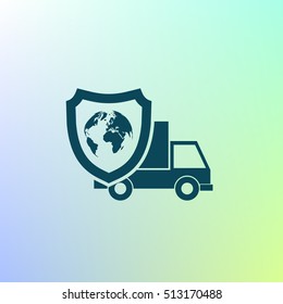 Cargo insurance stock vector icon illustration design