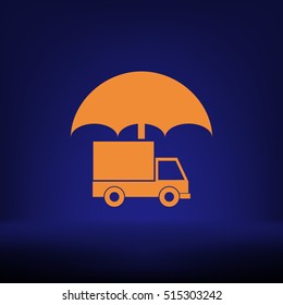 Cargo insurance stock vector icon illustration design