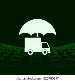 Cargo insurance stock vector icon illustration design