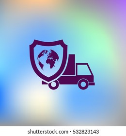 Cargo insurance stock vector icon illustration design