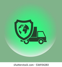 Cargo insurance stock vector icon illustration design