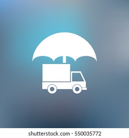 Cargo insurance stock vector icon illustration design