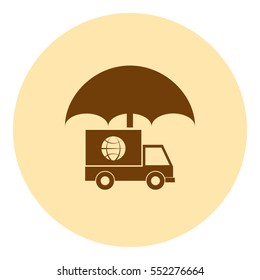 Cargo insurance stock vector icon illustration design
