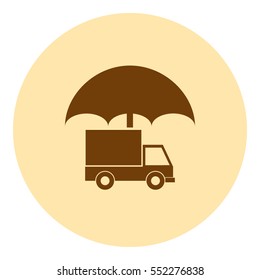 Cargo insurance stock vector icon illustration design