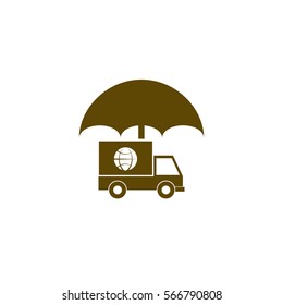 Cargo insurance stock vector icon illustration design