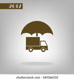 Cargo insurance stock vector icon illustration design