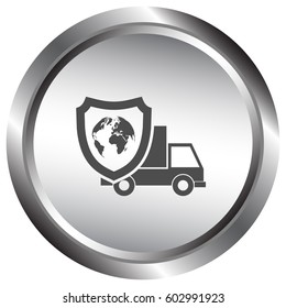 Cargo insurance stock vector icon illustration design