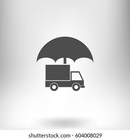 Cargo insurance stock vector icon illustration design