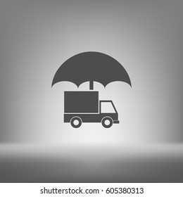 Cargo insurance stock vector icon illustration design