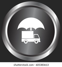 Cargo insurance stock vector icon illustration design