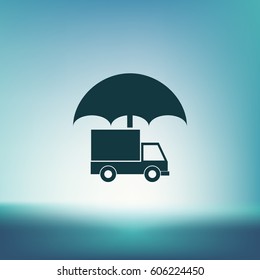 Cargo insurance stock vector icon illustration design