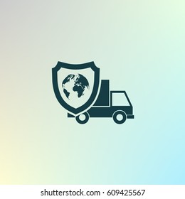 Cargo insurance stock vector icon illustration design