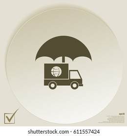Cargo insurance stock vector icon illustration design