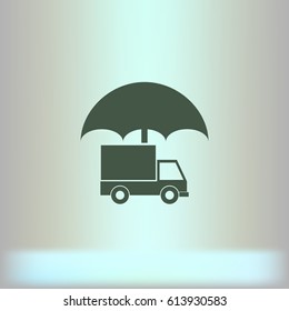 Cargo insurance stock vector icon illustration design