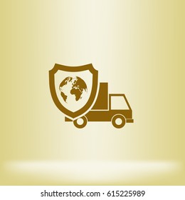 Cargo insurance stock vector icon illustration design