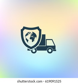 Cargo insurance stock vector icon illustration design