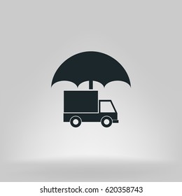 Cargo insurance stock vector icon illustration design