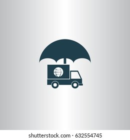 Cargo insurance stock vector icon illustration design