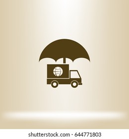 Cargo insurance stock vector icon illustration design