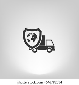 Cargo insurance stock vector icon illustration design