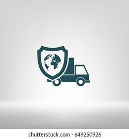 Cargo insurance stock vector icon illustration design