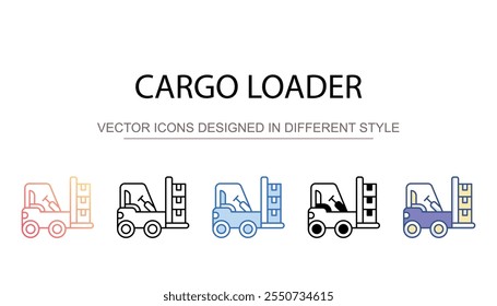Diseño de icono de cargador de carga con fondo blanco Ilustración de stock