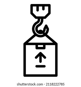 Cargo Loading  Flat Icon Isolated On White Background