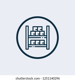 Cargo loading icon, lifting sign and delivery icon