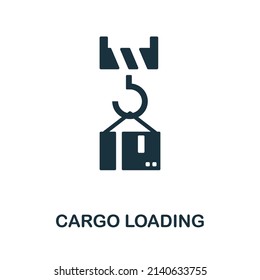 Cargo Loading icon. Monochrome simple Cargo Loading icon for templates, web design and infographics