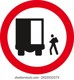 Cargo loading zone, Goods loading area,Traffic Sign , Vector, symbol, transport icon	