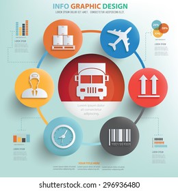 Cargo and logistic concept info graphic design, Business concept design.