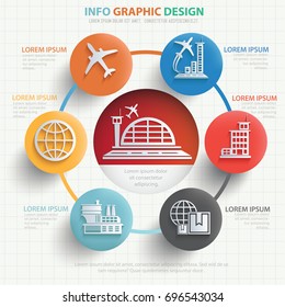 Cargo and logistic info graphic design,vector