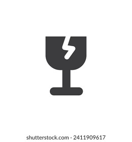 signo de vector de icono de logística de carga