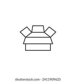 signo de vector de icono de logística de carga