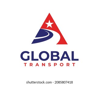 Diseño con logotipo de carga. Vector de diseño de logotipos de logística y transporte